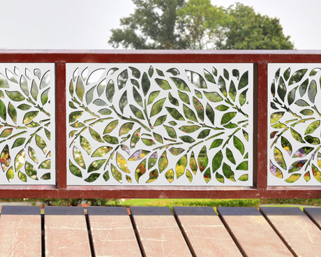 80"x30" - Tree Leaves Fence/Gate Panel Insert - Madison Iron and Wood