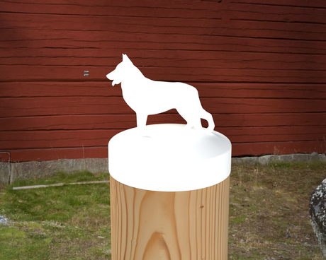 German Shepherd, Round Post Cap (4x4 Round Post Size) - Madison Iron and Wood