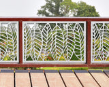 80"x30" - Modern Style Leaves Fence/Gate Panel Insert - Madison Iron and Wood