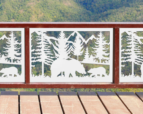 Bear Landscape Fence/Gate Panel Insert