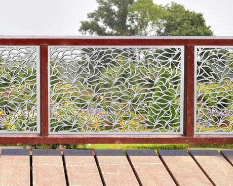 80"x30" - Garden Leaves Fence/Gate Panel Insert - Madison Iron and Wood