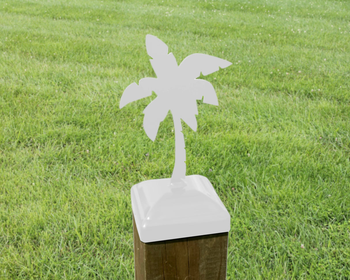 6X6 Palm Tree Post Cap (5.5 x 5.5 Post Size) - Madison Iron and Wood