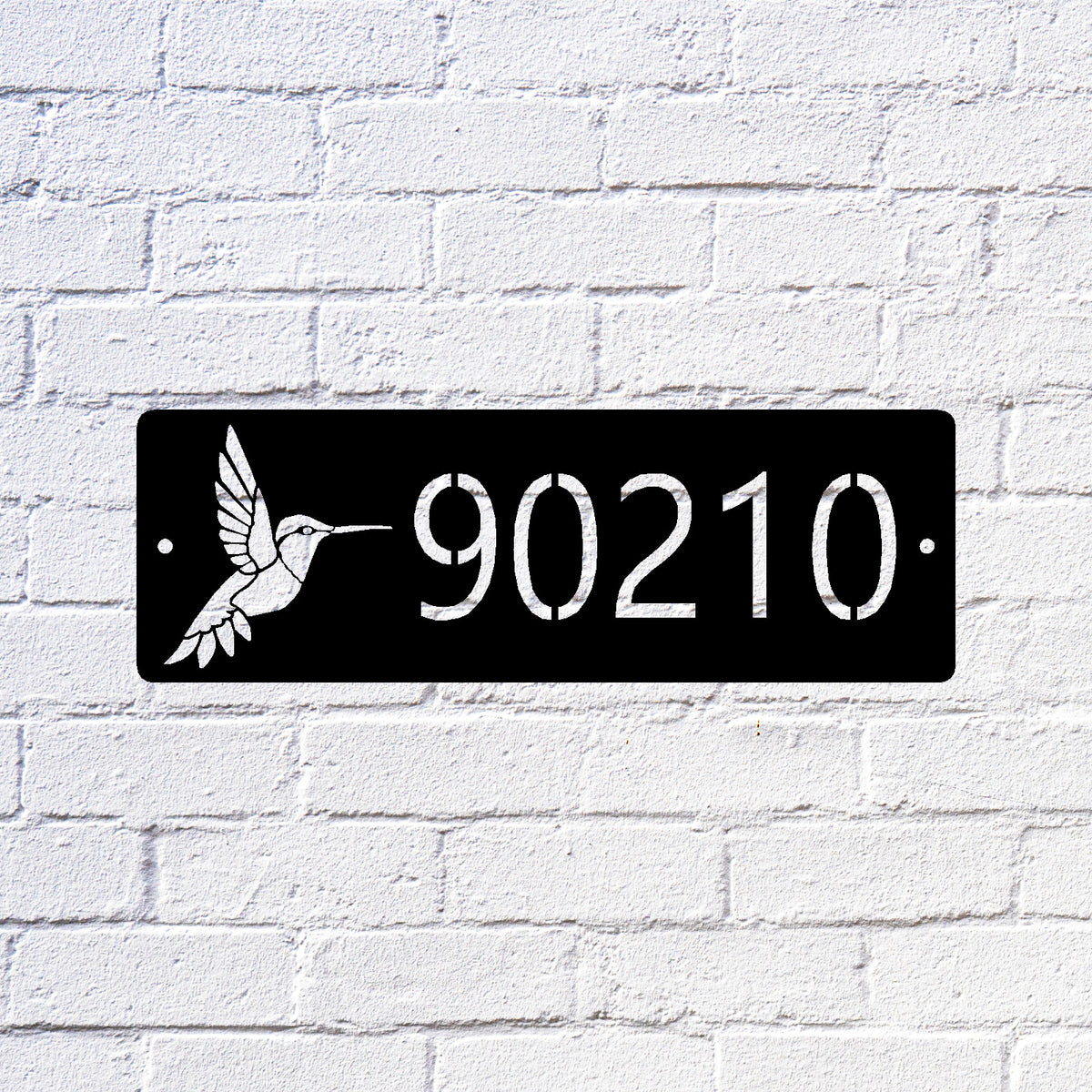 Hummingbird Metal Address Sign - Madison Iron and Wood
