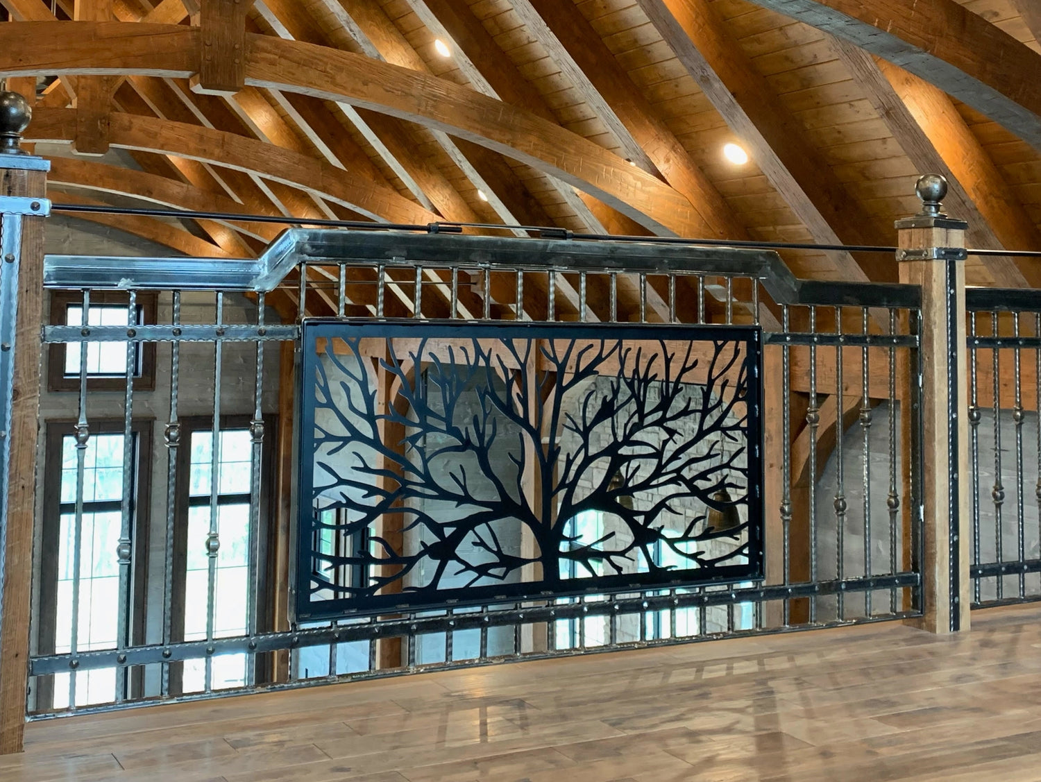 60"x30" - Bare Tree Fence/Gate Panel Insert - Madison Iron and Wood