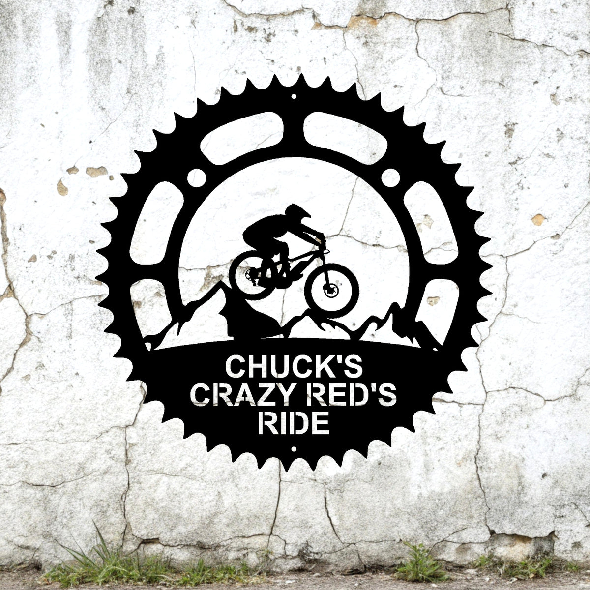 Mountain Bike Personalized Metal Sign | Madison Iron and Wood