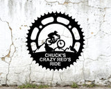Mountain Bike Personalized Metal Sign - Madison Iron and Wood