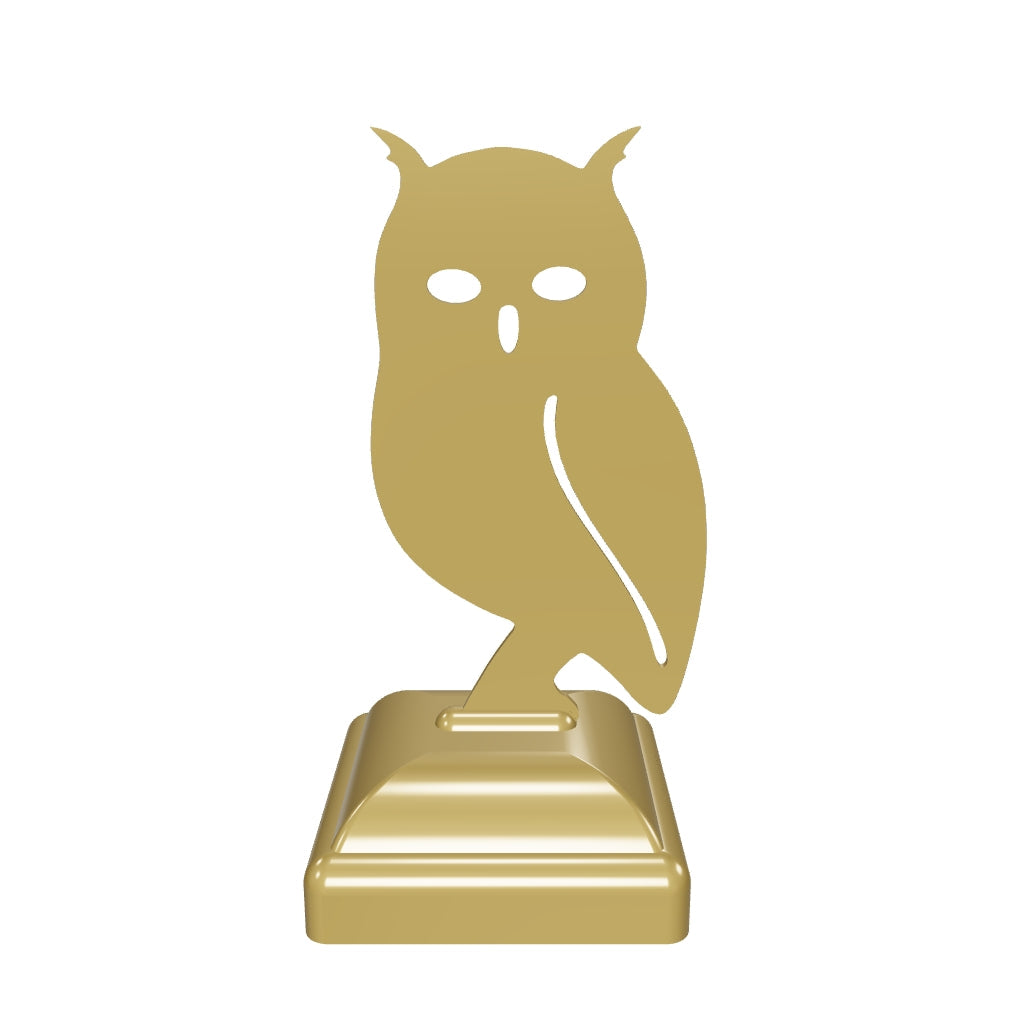 Capuchon de poteau de clôture en forme de hibou 4x4 (taille de poteau 3,5 x 3,5)