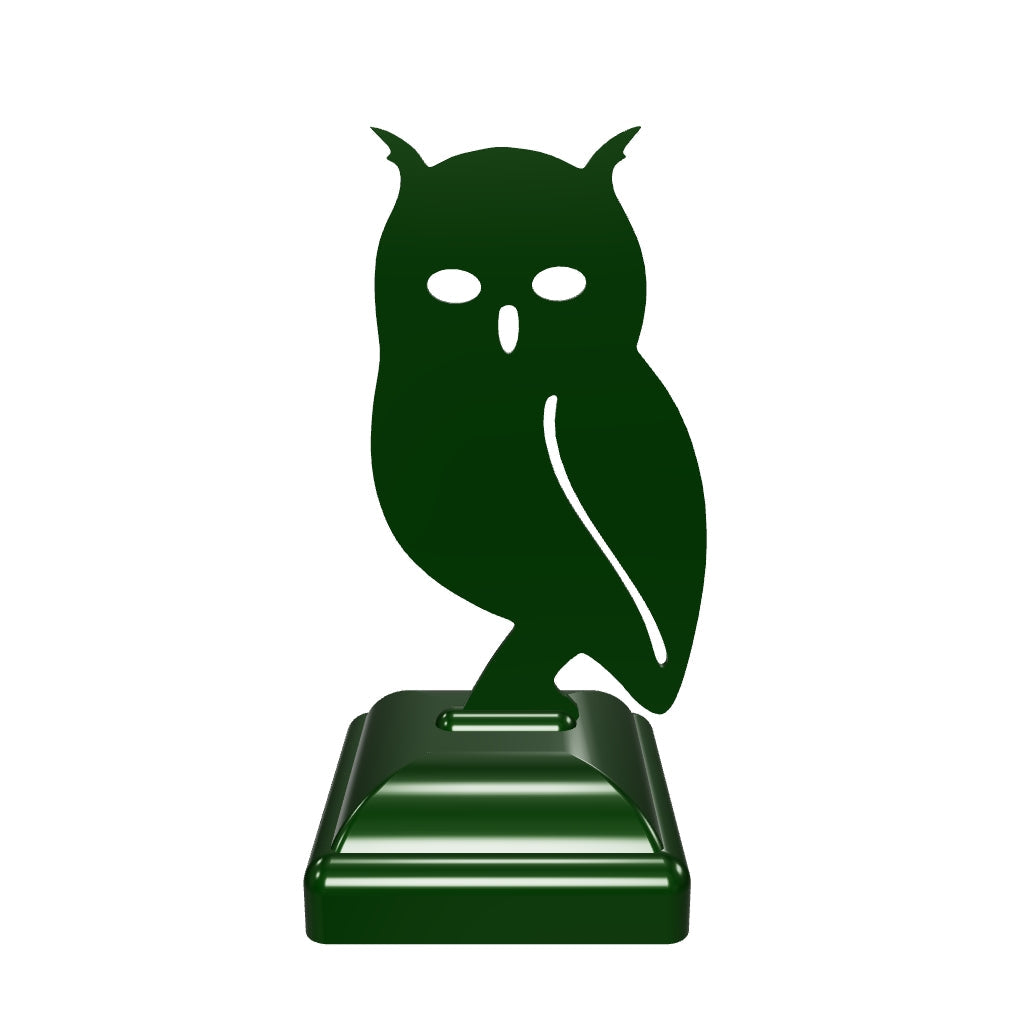Capuchon de poteau de clôture en forme de hibou 4x4 (taille de poteau 3,5 x 3,5)