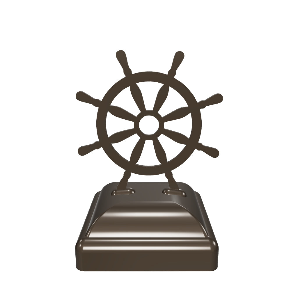 Ship Wheel Post Cap (Multiple Post Sizes Available)