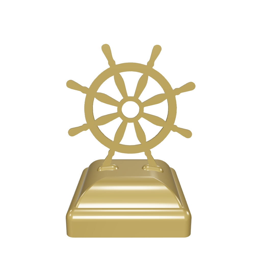 Ship Wheel Post Cap (Multiple Post Sizes Available)