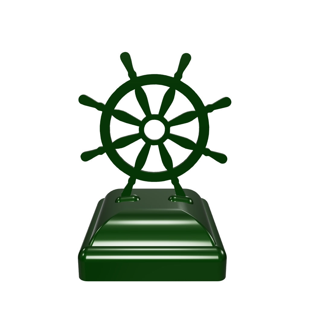 Ship Wheel Post Cap (Multiple Post Sizes Available)