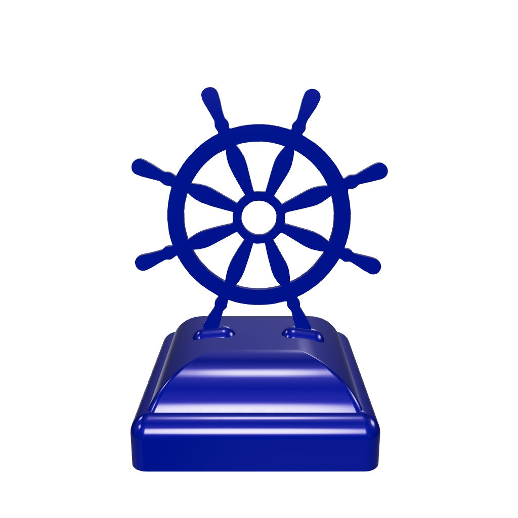 Ship Wheel Post Cap (Multiple Post Sizes Available)