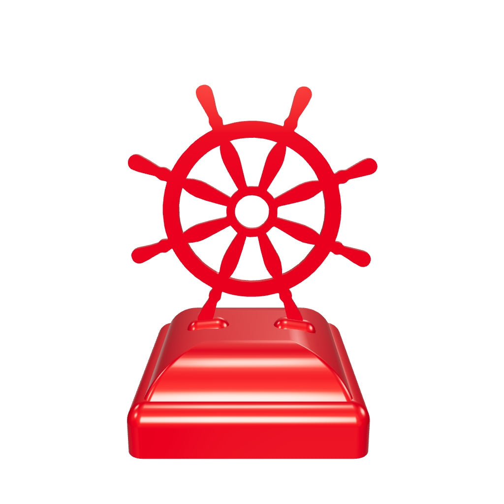 Ship Wheel Post Cap (Multiple Post Sizes Available)