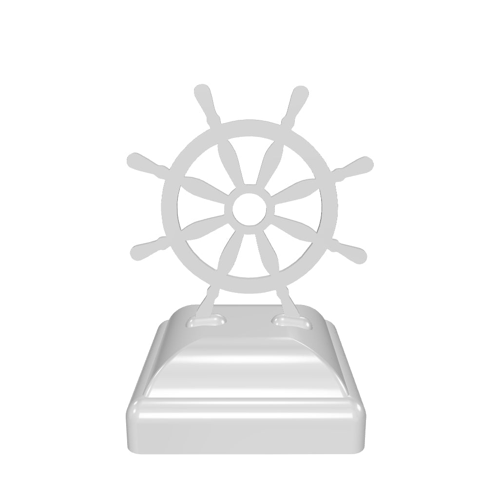Ship Wheel Post Cap (Multiple Post Sizes Available)