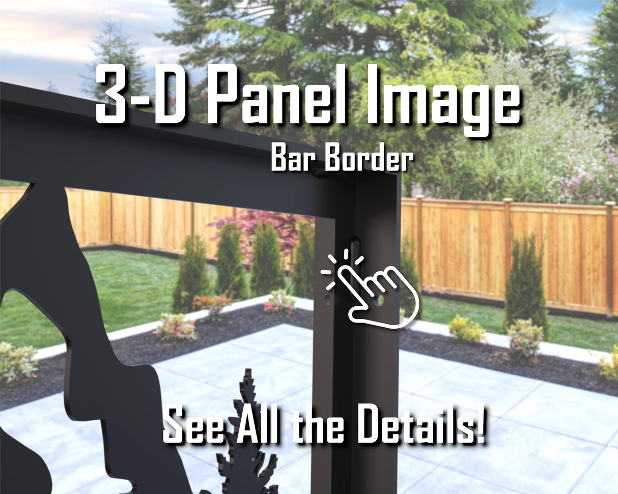 Inserto de panel de barandilla de árbol desnudo
