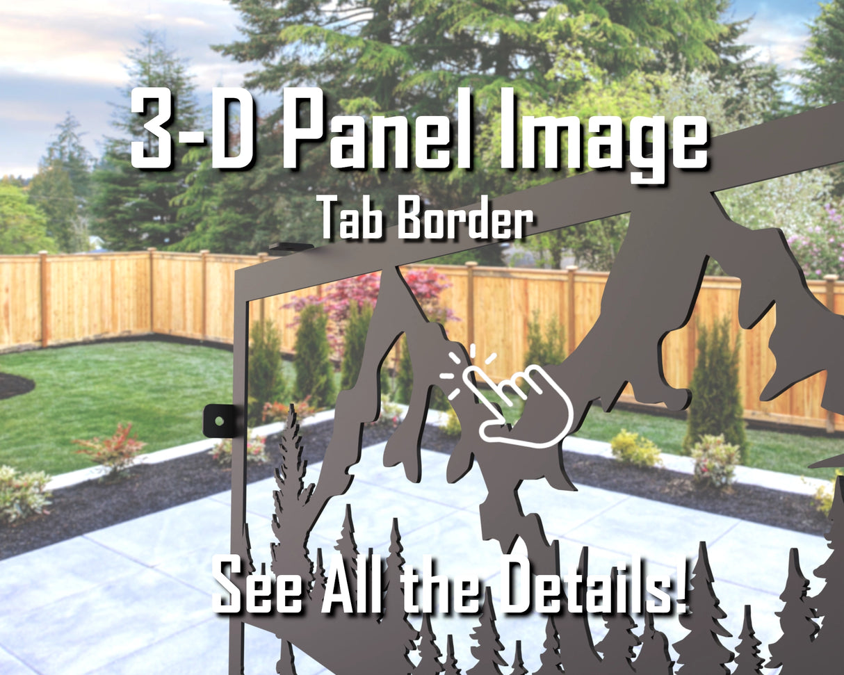 Deer and Bear Wildlife Landscape Railing Panel Insert