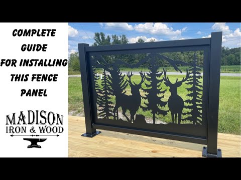 Deer and Bear Wildlife Landscape Fence/Gate Panel Insert