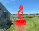 Kokopelli, Round Post Cap (4x4 Round Post Size) - Madison Iron and Wood