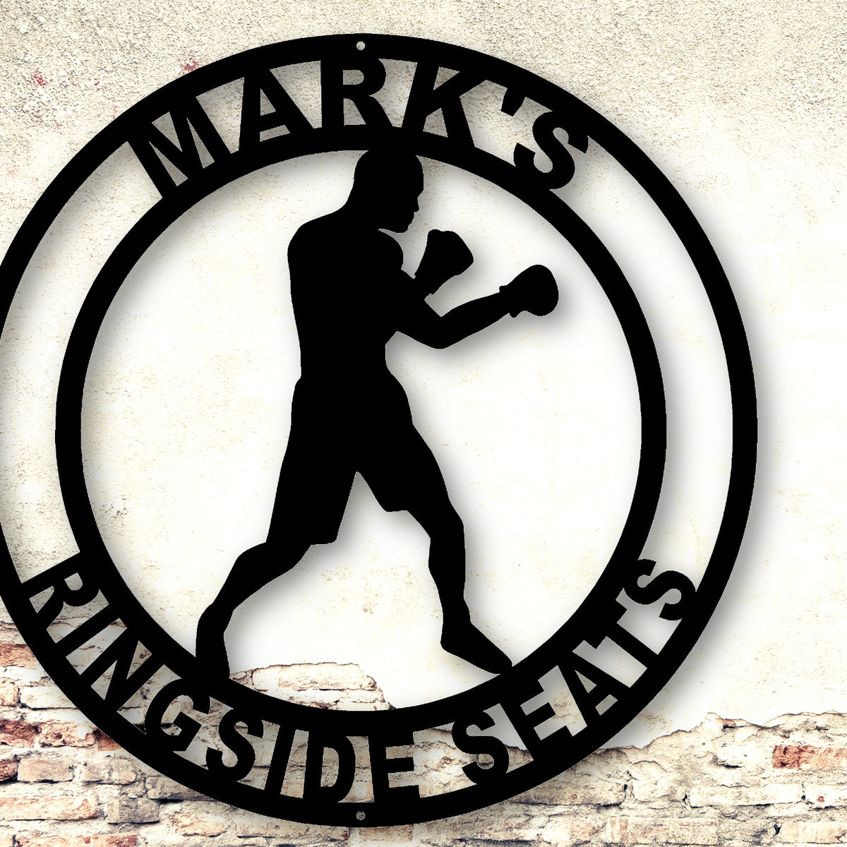 Boxing Personalized Metal Sign - Two Lines | Madison Iron and Wood