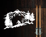 Downhill Skier Metal Wall Art - Madison Iron and Wood