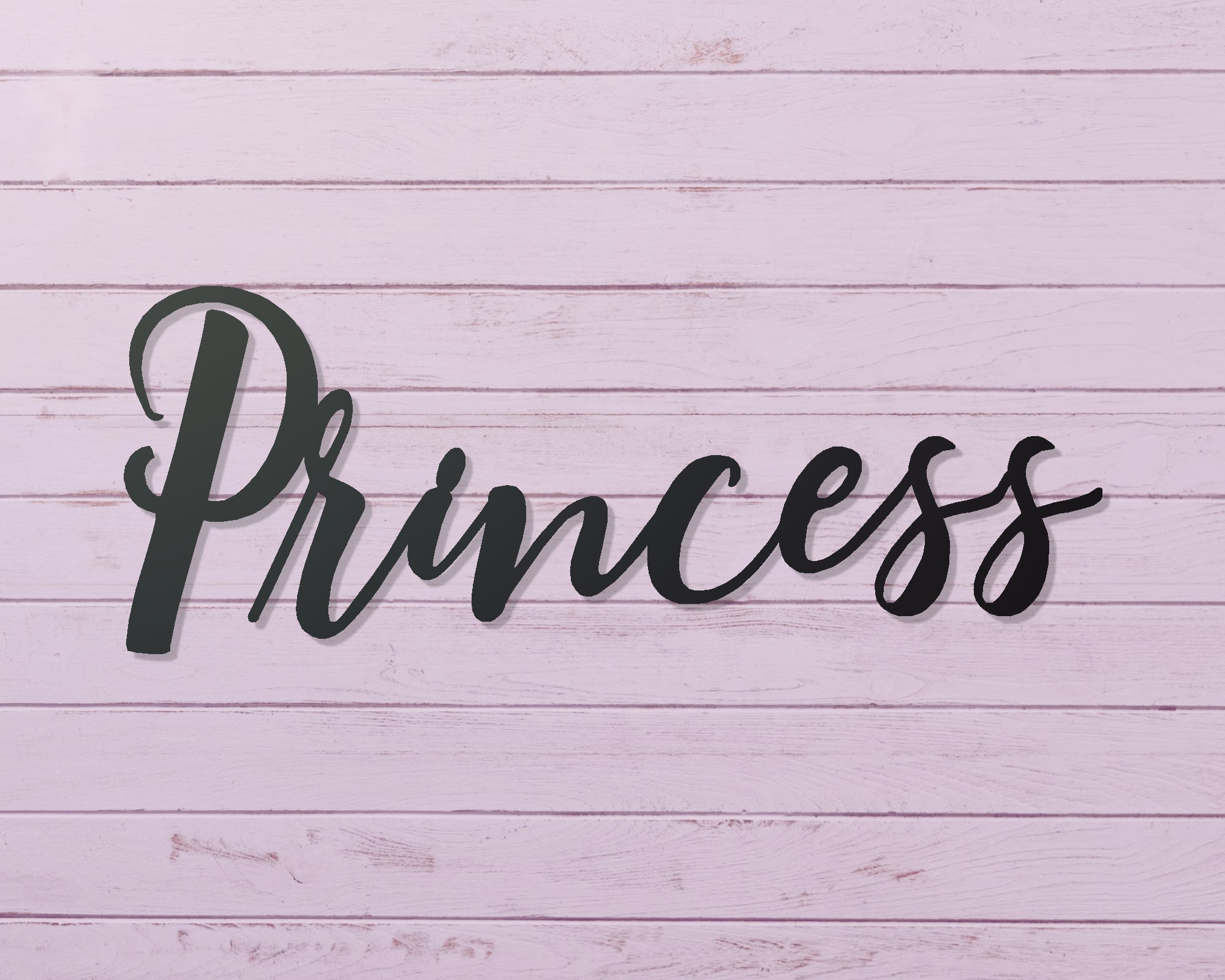 Princess Metal Word Sign – Madison Iron and Wood