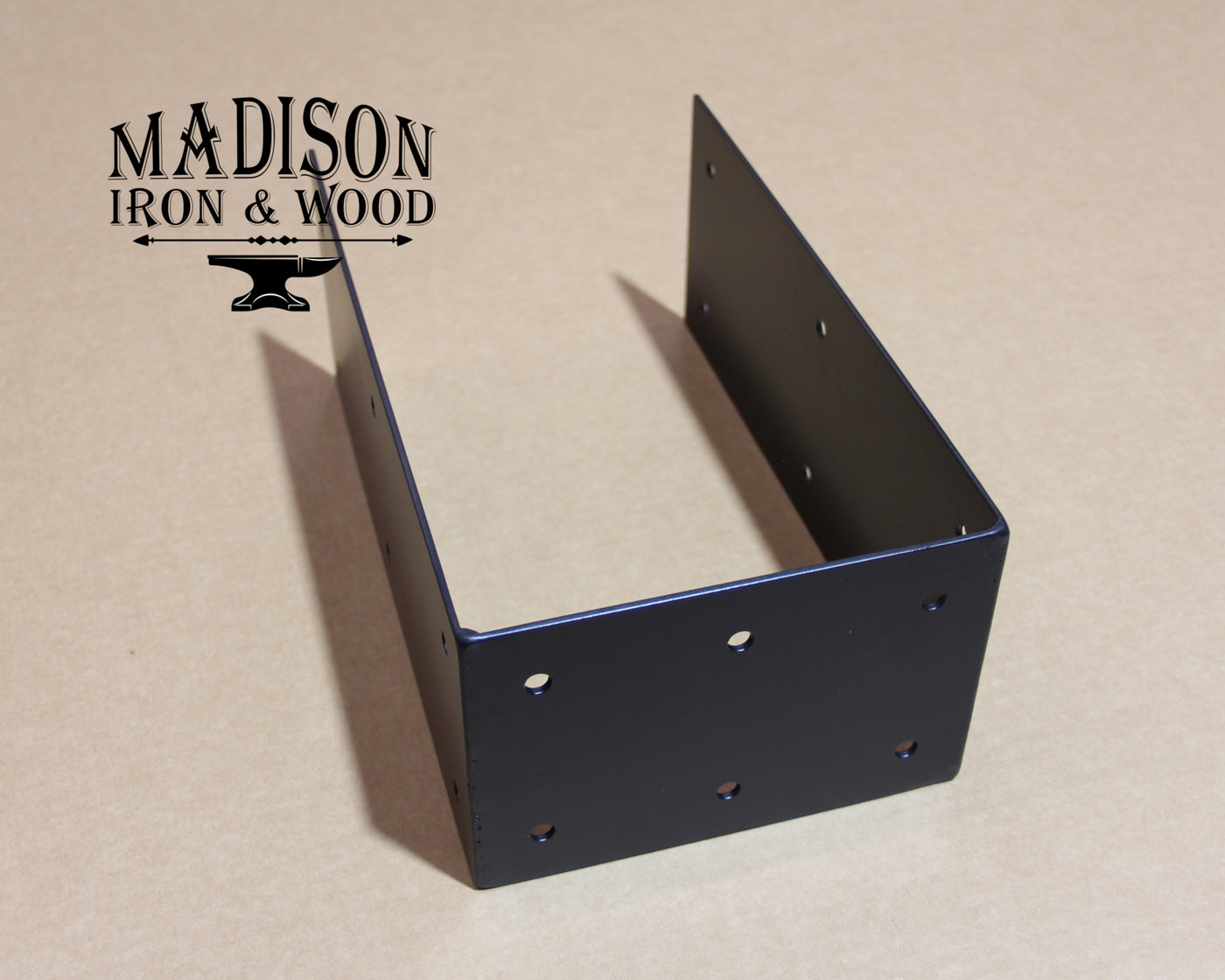 8"x12" U Bracket - Madison Iron and Wood - Brackets - metal outdoor decor - Steel deocrations - american made products - veteran owned business products - fencing decorations - fencing supplies - custom wall decorations - personalized wall signs - steel - decorative post caps - steel post caps - metal post caps - brackets - structural brackets - home improvement - easter - easter decorations - easter gift - easter yard decor