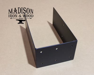 8"x12" U Bracket - Madison Iron and Wood - Brackets - metal outdoor decor - Steel deocrations - american made products - veteran owned business products - fencing decorations - fencing supplies - custom wall decorations - personalized wall signs - steel - decorative post caps - steel post caps - metal post caps - brackets - structural brackets - home improvement - easter - easter decorations - easter gift - easter yard decor