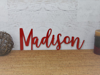 Personalized City, State, or Town Metal Word Sign - Madison Iron and Wood - Wall Art - metal outdoor decor - Steel deocrations - american made products - veteran owned business products - fencing decorations - fencing supplies - custom wall decorations - personalized wall signs - steel - decorative post caps - steel post caps - metal post caps - brackets - structural brackets - home improvement - easter - easter decorations - easter gift - easter yard decor