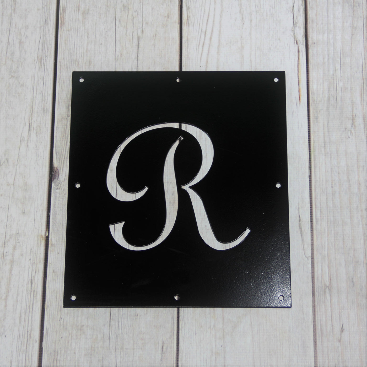 Monogram Steel Window Insert for Wood Gate - Madison Iron and Wood - Gate Window - metal outdoor decor - Steel deocrations - american made products - veteran owned business products - fencing decorations - fencing supplies - custom wall decorations - personalized wall signs - steel - decorative post caps - steel post caps - metal post caps - brackets - structural brackets - home improvement - easter - easter decorations - easter gift - easter yard decor