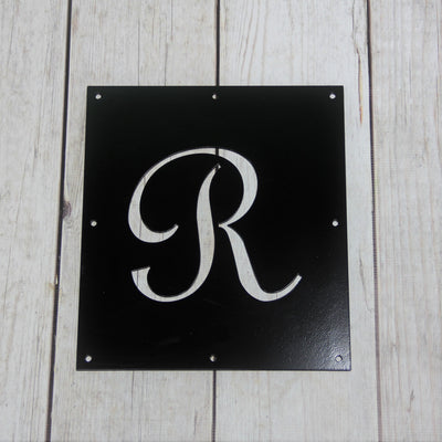 Monogram Steel Window Insert for Wood Gate - Madison Iron and Wood - Gate Window - metal outdoor decor - Steel deocrations - american made products - veteran owned business products - fencing decorations - fencing supplies - custom wall decorations - personalized wall signs - steel - decorative post caps - steel post caps - metal post caps - brackets - structural brackets - home improvement - easter - easter decorations - easter gift - easter yard decor