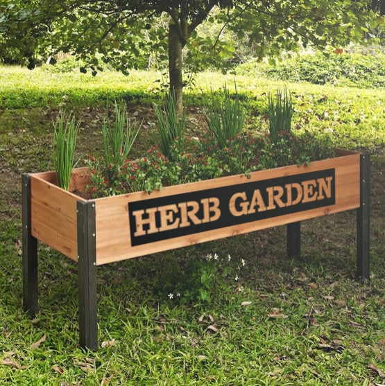 Herb Garden Metal Word Sign - Madison Iron and Wood - Metal Art - metal outdoor decor - Steel deocrations - american made products - veteran owned business products - fencing decorations - fencing supplies - custom wall decorations - personalized wall signs - steel - decorative post caps - steel post caps - metal post caps - brackets - structural brackets - home improvement - easter - easter decorations - easter gift - easter yard decor