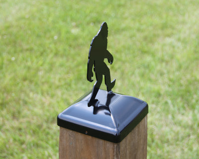 6x6 Big Foot Post Cap - Madison Iron and Wood - Post Cap - metal outdoor decor - Steel deocrations - american made products - veteran owned business products - fencing decorations - fencing supplies - custom wall decorations - personalized wall signs - steel - decorative post caps - steel post caps - metal post caps - brackets - structural brackets - home improvement - easter - easter decorations - easter gift - easter yard decor