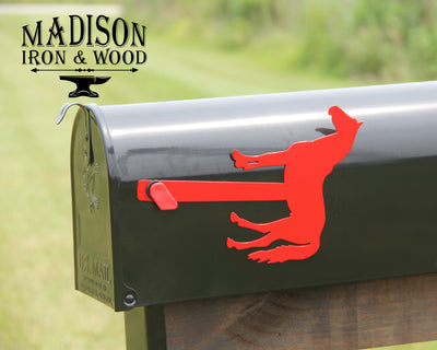 Horse Mailbox Flag - Madison Iron and Wood - Mailbox Post Decor - metal outdoor decor - Steel deocrations - american made products - veteran owned business products - fencing decorations - fencing supplies - custom wall decorations - personalized wall signs - steel - decorative post caps - steel post caps - metal post caps - brackets - structural brackets - home improvement - easter - easter decorations - easter gift - easter yard decor
