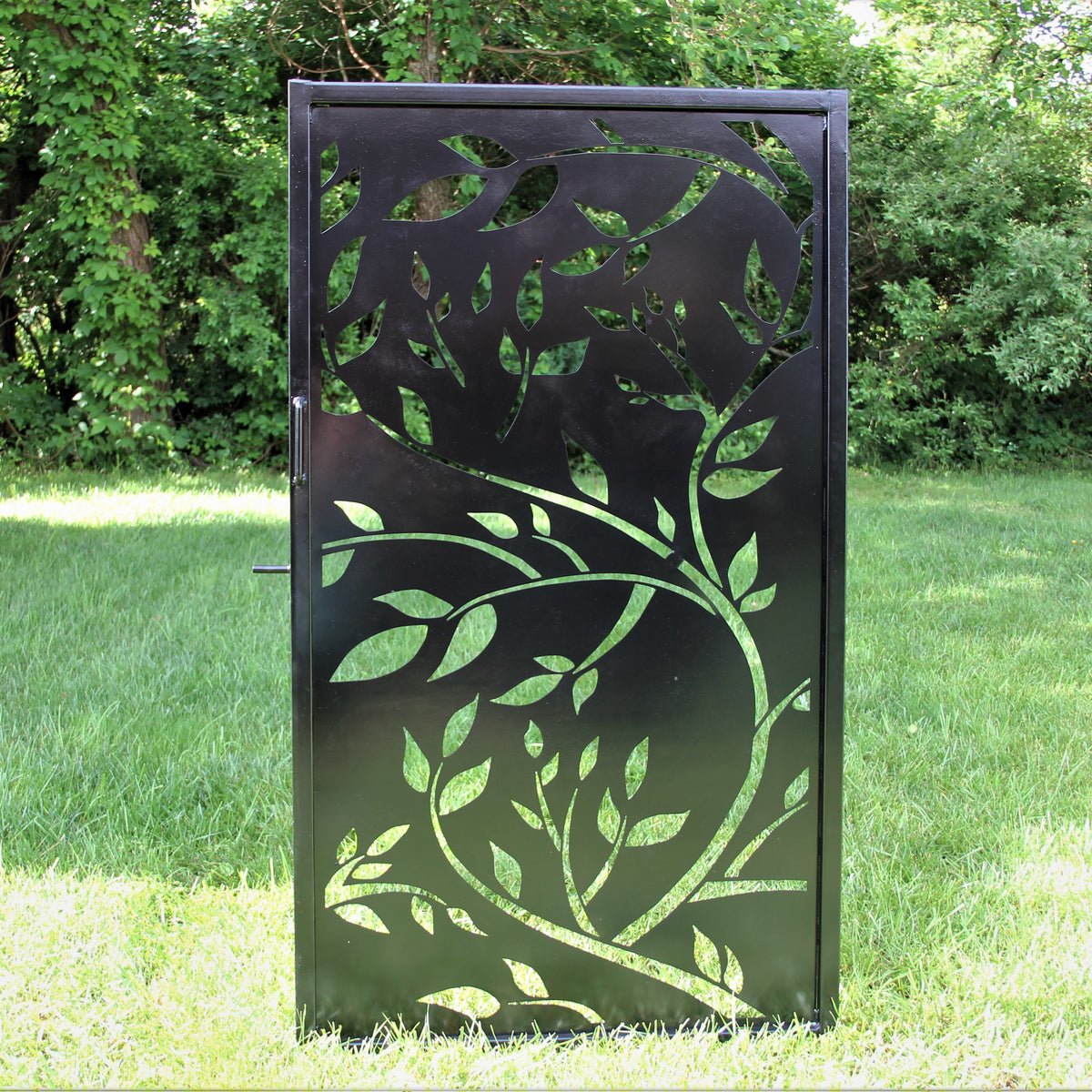 Tree Leaf Design Steel Gate | Madison Iron and Wood