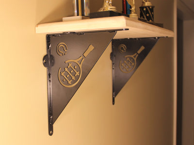 Shelf Bracket, Tennis design, Decorative Trophy Shelf Angle Brackets - Madison Iron and Wood - Shelf Brackets - metal outdoor decor - Steel deocrations - american made products - veteran owned business products - fencing decorations - fencing supplies - custom wall decorations - personalized wall signs - steel - decorative post caps - steel post caps - metal post caps - brackets - structural brackets - home improvement - easter - easter decorations - easter gift - easter yard decor
