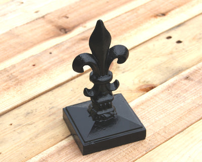 1-1/2 Inch Fleur-de-lis Post Cap - Madison Iron and Wood - Post Cap - metal outdoor decor - Steel deocrations - american made products - veteran owned business products - fencing decorations - fencing supplies - custom wall decorations - personalized wall signs - steel - decorative post caps - steel post caps - metal post caps - brackets - structural brackets - home improvement - easter - easter decorations - easter gift - easter yard decor