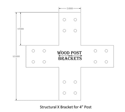 Brackets for 4x4 Dimensional Lumber - Madison Iron and Wood - Brackets & Reinforcement Braces - metal outdoor decor - Steel deocrations - american made products - veteran owned business products - fencing decorations - fencing supplies - custom wall decorations - personalized wall signs - steel - decorative post caps - steel post caps - metal post caps - brackets - structural brackets - home improvement - easter - easter decorations - easter gift - easter yard decor