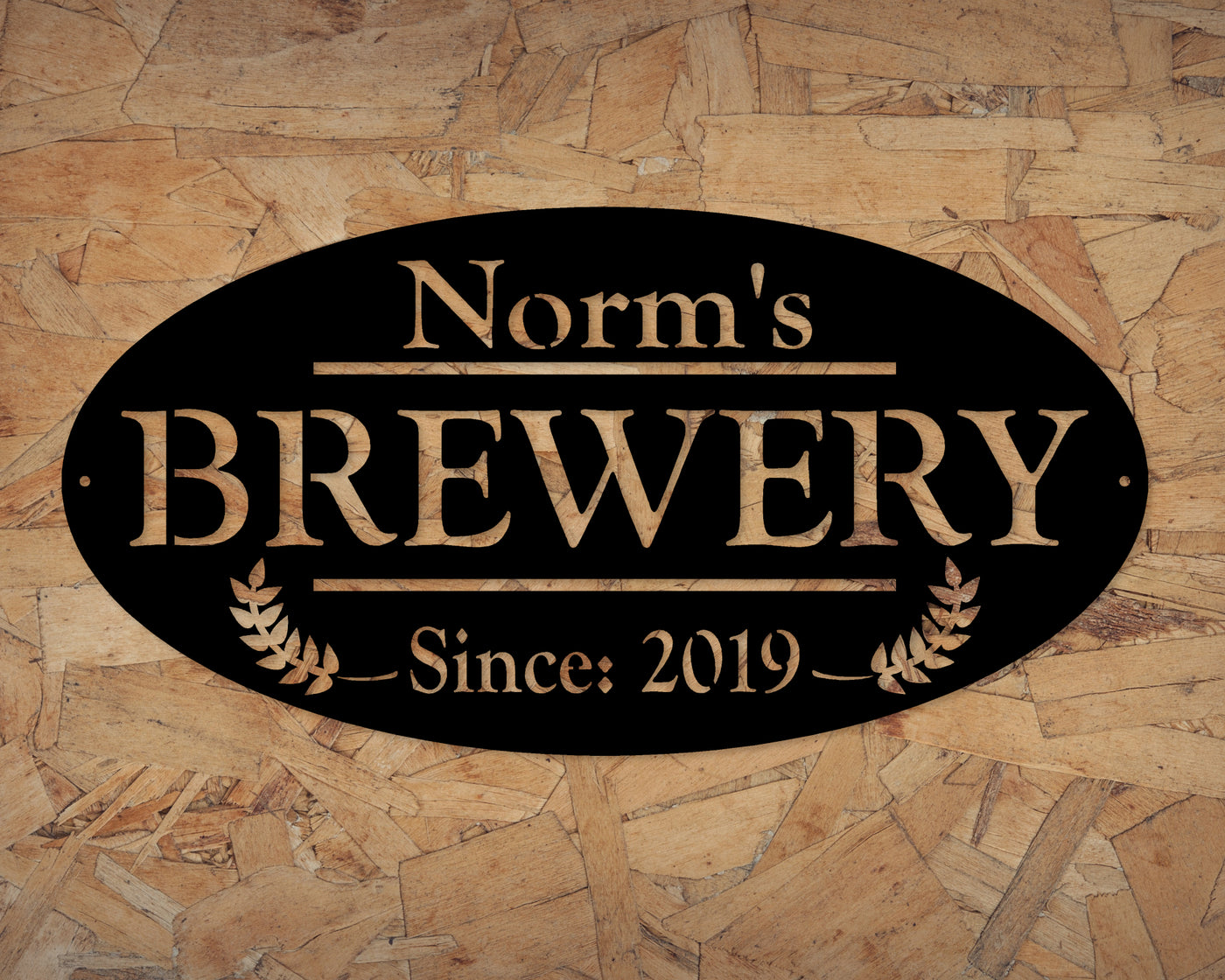 Personalized Brewery Metal Sign - Madison Iron and Wood - Personalized sign - metal outdoor decor - Steel deocrations - american made products - veteran owned business products - fencing decorations - fencing supplies - custom wall decorations - personalized wall signs - steel - decorative post caps - steel post caps - metal post caps - brackets - structural brackets - home improvement - easter - easter decorations - easter gift - easter yard decor