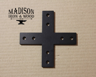 Furniture X Bracket, 6"x6" - Madison Iron and Wood - Brackets - metal outdoor decor - Steel deocrations - american made products - veteran owned business products - fencing decorations - fencing supplies - custom wall decorations - personalized wall signs - steel - decorative post caps - steel post caps - metal post caps - brackets - structural brackets - home improvement - easter - easter decorations - easter gift - easter yard decor
