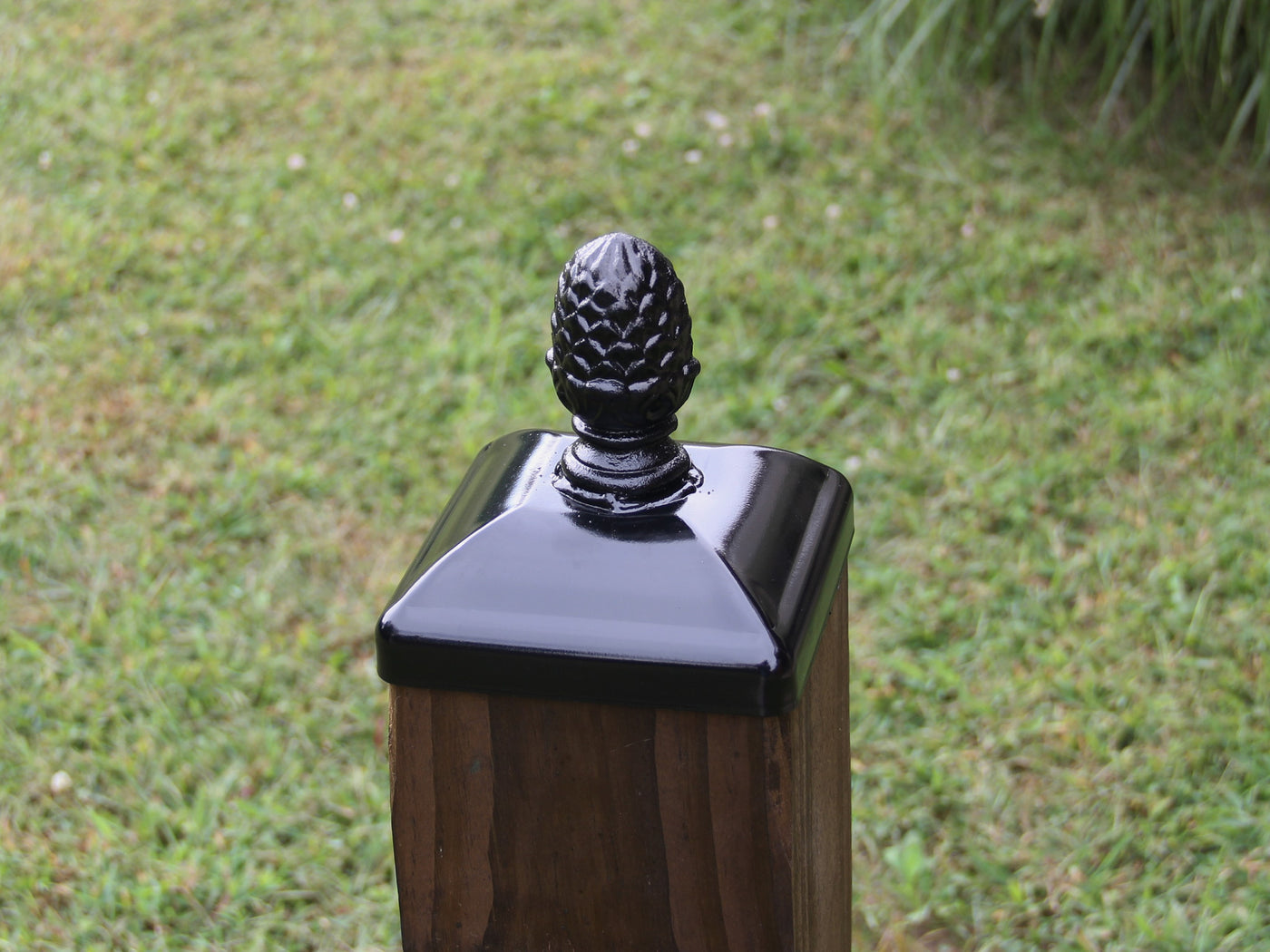 6x6 Large Pineapple Post Cap - Madison Iron and Wood - Post Cap - metal outdoor decor - Steel deocrations - american made products - veteran owned business products - fencing decorations - fencing supplies - custom wall decorations - personalized wall signs - steel - decorative post caps - steel post caps - metal post caps - brackets - structural brackets - home improvement - easter - easter decorations - easter gift - easter yard decor