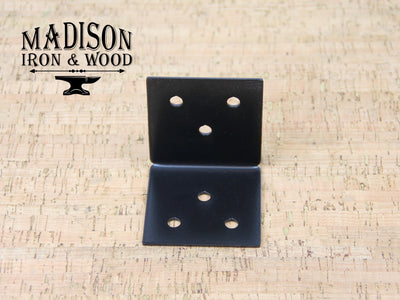 90 degree Bracket for 4" Post - Madison Iron and Wood - Brackets - metal outdoor decor - Steel deocrations - american made products - veteran owned business products - fencing decorations - fencing supplies - custom wall decorations - personalized wall signs - steel - decorative post caps - steel post caps - metal post caps - brackets - structural brackets - home improvement - easter - easter decorations - easter gift - easter yard decor
