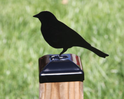4X4 Song Bird Post Cap - Madison Iron and Wood - Post Cap - metal outdoor decor - Steel deocrations - american made products - veteran owned business products - fencing decorations - fencing supplies - custom wall decorations - personalized wall signs - steel - decorative post caps - steel post caps - metal post caps - brackets - structural brackets - home improvement - easter - easter decorations - easter gift - easter yard decor