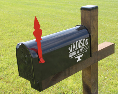 Gnome Mailbox Flag - Madison Iron and Wood - Mailbox Post Decor - metal outdoor decor - Steel deocrations - american made products - veteran owned business products - fencing decorations - fencing supplies - custom wall decorations - personalized wall signs - steel - decorative post caps - steel post caps - metal post caps - brackets - structural brackets - home improvement - easter - easter decorations - easter gift - easter yard decor