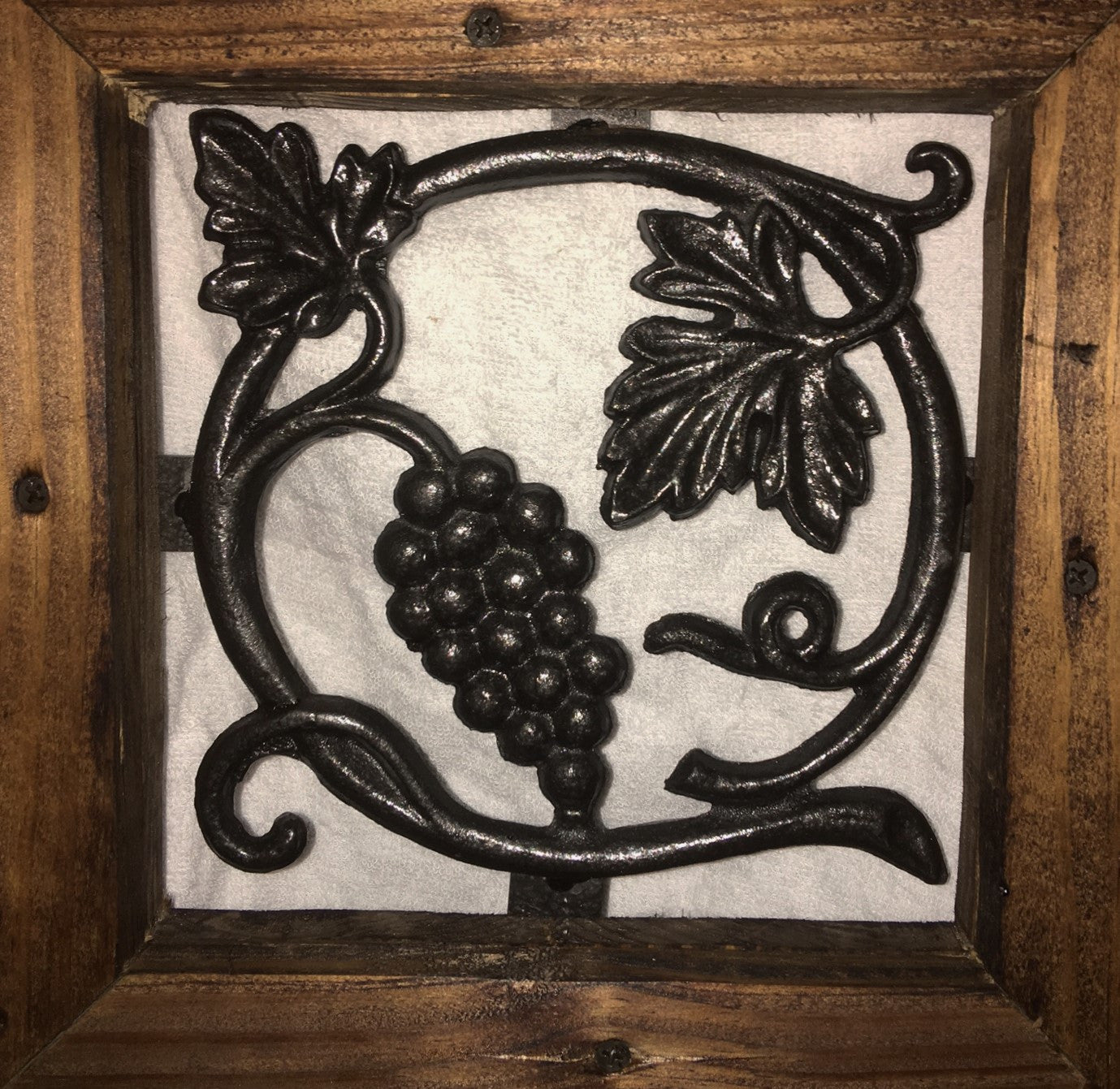 Grape Vine Wrought Iron Window Insert for Wood Gates - Madison Iron and Wood - Gate Window - metal outdoor decor - Steel deocrations - american made products - veteran owned business products - fencing decorations - fencing supplies - custom wall decorations - personalized wall signs - steel - decorative post caps - steel post caps - metal post caps - brackets - structural brackets - home improvement - easter - easter decorations - easter gift - easter yard decor