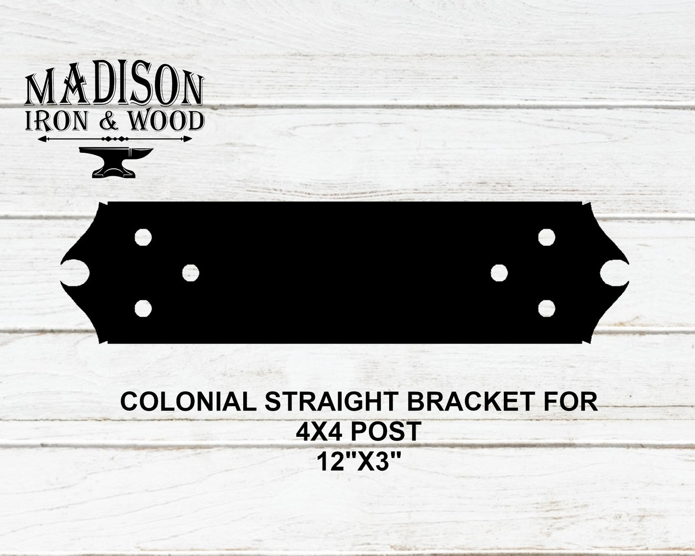 Colonial Brackets For 4x4 Dimensional Lumber - Madison Iron and Wood - Brackets - metal outdoor decor - Steel deocrations - american made products - veteran owned business products - fencing decorations - fencing supplies - custom wall decorations - personalized wall signs - steel - decorative post caps - steel post caps - metal post caps - brackets - structural brackets - home improvement - easter - easter decorations - easter gift - easter yard decor