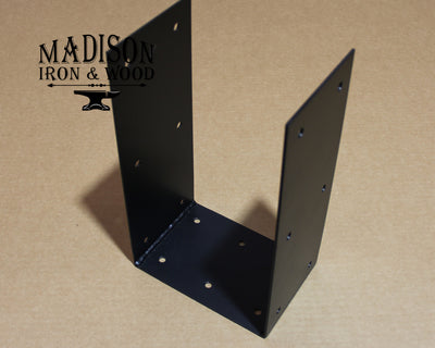 8"x12" U Bracket - Madison Iron and Wood - Brackets - metal outdoor decor - Steel deocrations - american made products - veteran owned business products - fencing decorations - fencing supplies - custom wall decorations - personalized wall signs - steel - decorative post caps - steel post caps - metal post caps - brackets - structural brackets - home improvement - easter - easter decorations - easter gift - easter yard decor