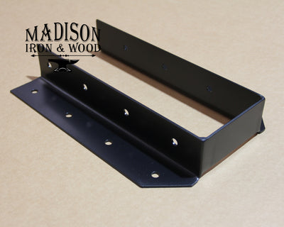 4"x12" Joist Hanger Bracket - Madison Iron and Wood - Brackets - metal outdoor decor - Steel deocrations - american made products - veteran owned business products - fencing decorations - fencing supplies - custom wall decorations - personalized wall signs - steel - decorative post caps - steel post caps - metal post caps - brackets - structural brackets - home improvement - easter - easter decorations - easter gift - easter yard decor