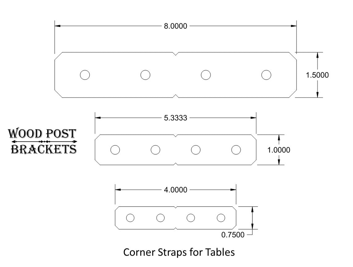 Table Corner Bracket, Table Edge Strap