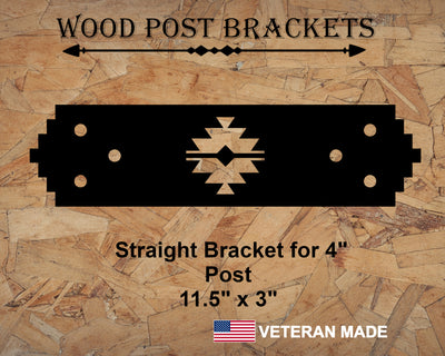 Aztec Style Brackets For 4x4 Dimensional Lumber - Madison Iron and Wood - Brackets - metal outdoor decor - Steel deocrations - american made products - veteran owned business products - fencing decorations - fencing supplies - custom wall decorations - personalized wall signs - steel - decorative post caps - steel post caps - metal post caps - brackets - structural brackets - home improvement - easter - easter decorations - easter gift - easter yard decor