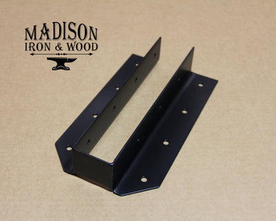 2"x12" Joist Hanger Bracket - Madison Iron and Wood - Brackets - metal outdoor decor - Steel deocrations - american made products - veteran owned business products - fencing decorations - fencing supplies - custom wall decorations - personalized wall signs - steel - decorative post caps - steel post caps - metal post caps - brackets - structural brackets - home improvement - easter - easter decorations - easter gift - easter yard decor